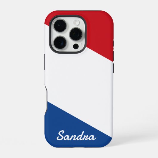 Nom personnalisé Dutch Flag iPhone 16 Pro Coque (Verso)