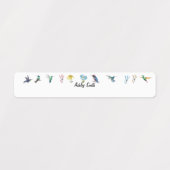 Nom personnalisé École Étiquettes imperméables (Design 1)