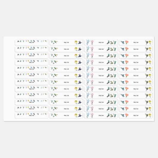 Nom personnalisé École Étiquettes imperméables (Feuille)