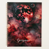 Nom personnalisé Eerie Lune de sang Halloween Encr (Devant)