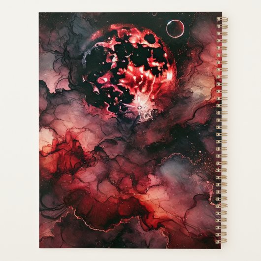 Nom personnalisé Eerie Lune de sang Halloween Encr (Dos)