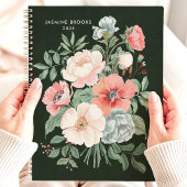 Nom personnalisé élégant floral foncé