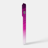 Nom Personnalisé Élégant Flux Violet Monogramme (Côté gauche)