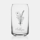 Nom personnalisé, Élégant groupe de fleurs typogra (Recto)