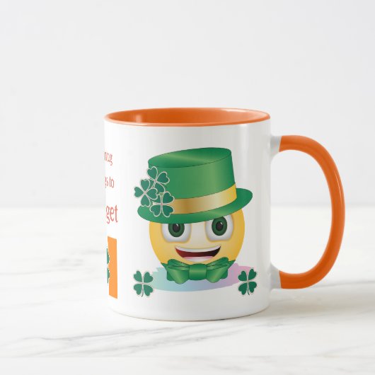 Nom personnalisé Emoji irlandais avec Mug Casquett (Droite)
