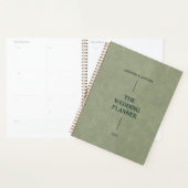Nom personnalisé en cuir vert Wedding planner (Devant avec enveloppe)