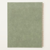 Nom personnalisé en cuir vert Wedding planner (Dos)