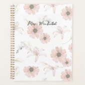 Nom personnalisé enseignant Fleurs roses (Devant)