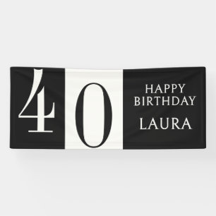 Nom personnalisé et âge Bannière d'anniversaire ho