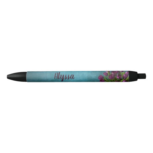 Nom personnalisé et élégant Tulipes Stylo (Devant)