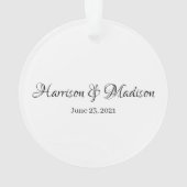 Nom personnalisé et Mariage de date (dos)