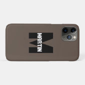 Nom personnalisé et monogramme iPhone / coque ipad (Dos (Horizontal))