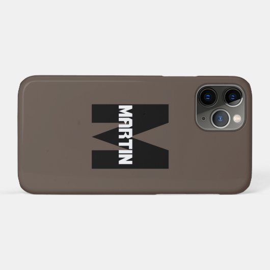 Nom personnalisé et monogramme iPhone / coque ipad (Dos (Horizontal))