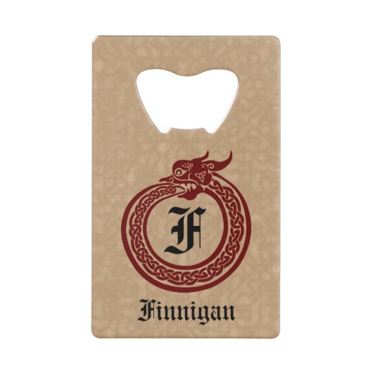 Nom personnalisé et monogramme Style celtique Ouro (Devant)