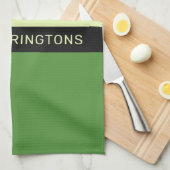 Nom personnalisé et serviette de cuisine monogramm (Quart Plié)