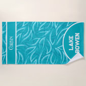 Nom personnalisé et serviette de plage et de lac (Devant)