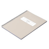 Nom personnalisé et sujet de l'école Carnet à couv (Côté gauche)