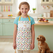 Nom personnalisé et tablier à gâteau pour enfants