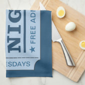 Nom personnalisé et texte "Movie Ticket" serviette (Quart Plié)