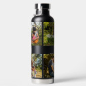 Nom personnalisé et vos 4 photos Bouteille d'eau (Droite)
