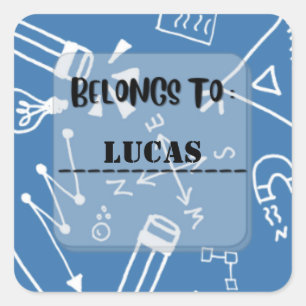 Nom personnalisé Étiquette de l'école Sticker Carr