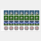 Nom personnalisé étiquettes de football (Feuille)