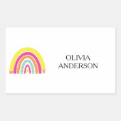 Nom personnalisé Étiquettes pour fournitures scola (Devant)