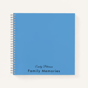 Nom personnalisé Family Memories Blue Journal
