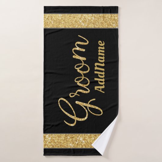 Nom personnalisé Faux Parties scintillant Serviett (Serviette de bain)