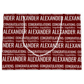 Nom personnalisé Félicitations Grand sac cadeau (Devant)