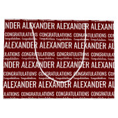 Nom personnalisé Félicitations Grand sac cadeau (Dos)