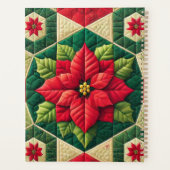 Nom personnalisé Festif Floral Patchwork Poinsetti (Dos)