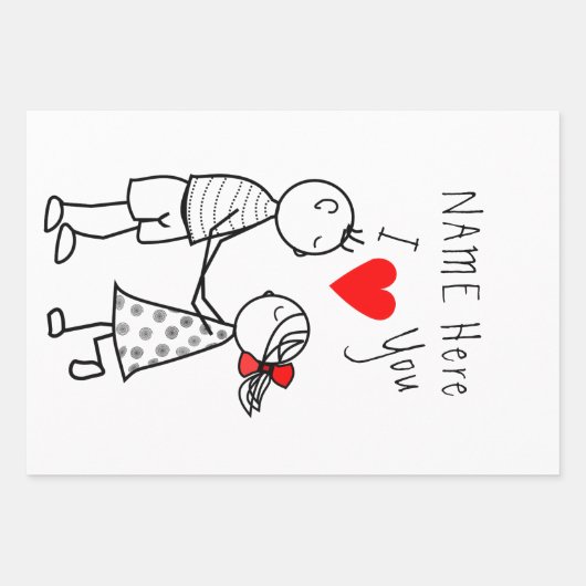 Nom personnalisé Feuilles de papier d'enrobage de  (Devant)