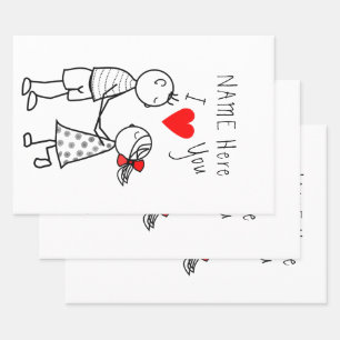 Nom personnalisé Feuilles de papier d'enrobage de 