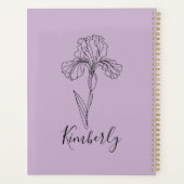 Nom personnalisé Février iris Fleur de naissance (Dos)