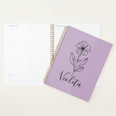 Nom personnalisé Février violet Fleur de naissance (Devant avec enveloppe)