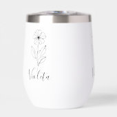 Nom personnalisé Février violet Fleur de naissance (Avant)