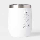 Nom personnalisé Février violet Fleur de naissance (Arrière)