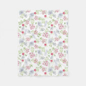 Nom personnalisé Fille Floral Couverture bébé (Devant)