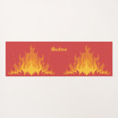 Nom personnalisé "FIRE" tapis de yoga recto verso (Dos (Horizontal))