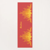 Nom personnalisé "FIRE" tapis de yoga recto verso (Dos)