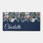 Nom personnalisé Fleur sauvage bleu marine (Recto)