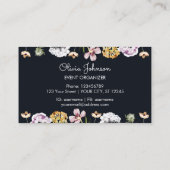 Nom personnalisé Fleur sauvage Carte de visite de  (Dos)