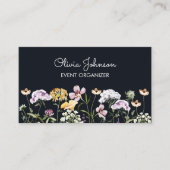 Nom personnalisé Fleur sauvage Carte de visite de  (Devant)