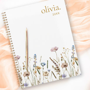 Nom personnalisé fleur sauvage Floral