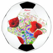 Nom personnalisé Fleurs de pavot floral Artsy colo (Devant)