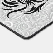 Nom personnalisé Floral Cat Ordinateur Bureau Mat (Coin)