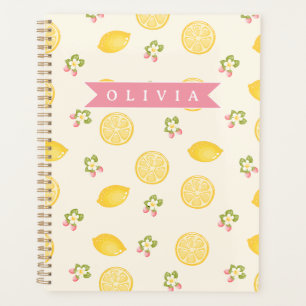 Nom personnalisé floral citron été sur mesure