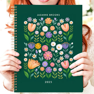 Nom personnalisé floral d'art populaire lumineux