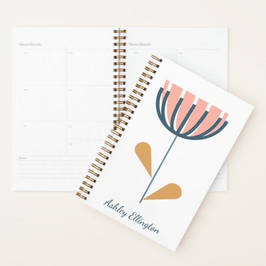 Nom personnalisé Folk Flower minimaliste Floral (Devant avec enveloppe)